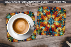 Pumpkin Coaster Sublimation, Halloween Coaster PNG Design Product Image 1
