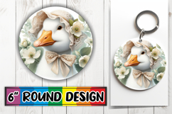 Unique Round Design Car Coasters PNG, Goose Product Image 1