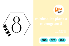 Minimalist Plant Monogram Product Image 1