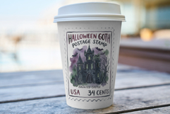 Halloween Goth Postage Stamps Clipart Product Image 5
