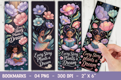 Floral Girl Art Bookmark Sublimation Product Image 1