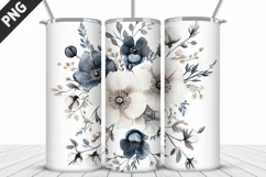 Flowers Tumbler Wrap | Sublimation Design | Tumble PNG Product Image 5