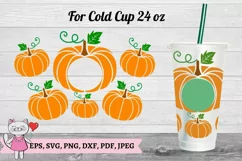 Pumpkin Spice Life svg for Full Wrap Venti Cold Cup 24 oz Product Image 1