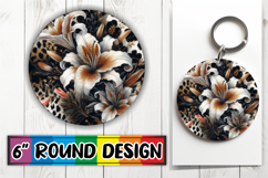 Circle of Joy Keychain Sublimation, Leopard Prints Product Image 1