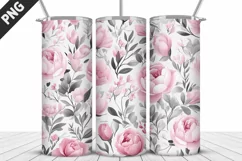 Flowers Tumbler Wrap | Sublimation Design | Tumble PNG Product Image 2