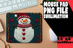Blissful Mouse Pad Sublimation Ideas, Snowman Product Image 1