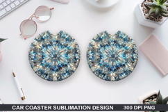 Car Coaster Sublimation| Christmas Coaster PNG Design Product Image 1