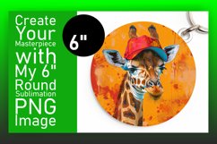 Keychain Spring Round Design - Giraffe Product Image 1