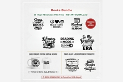 Books Bundle PNG | 39 Reading Quote Designs | Book Lover Product Image 8