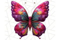 Metallic Butterfly Clipart PNG Clipart, Vibrant Butterfly Product Image 3