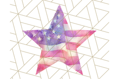 Patriotic Star Clipart PNG, Stars 4th of July PNG Graphic Product Image 3