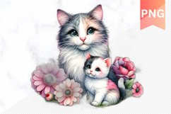 Cat Sublimation - Mother&#039;s Day Cat Clipart Product Image 1