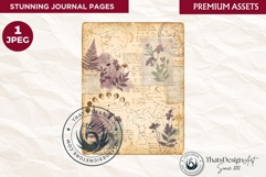 Botanical Herbarium Junk Journal digital paper textured Product Image 1