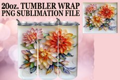 Spring Blossom Tumbler Wrap - 3D Sublimation Design Product Image 1