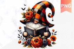 Halloween Gnome Books Sublimation - Halloween Clipart PNG Product Image 1