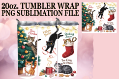 Joyful Spirits 20oz tumbler wrap, Funny Cat Product Image 1