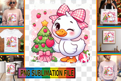 Unique TOTE BAG Art PNG, Cute Goose Product Image 1