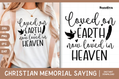 Christian Memorial Quote SVG | Loved In Heaven Product Image 1