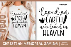 Christian Memorial Quote SVG | Loved In Heaven Product Image 1