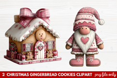 Christmas Gingerbread Cookies Clipart | Cute Holiday Cookie Product Image 1