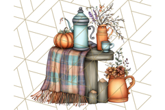 Fall Market Stall Clipart PNG, Rustic Autumn Clip Art Product Image 3