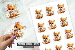 Cartoon Fox sticker, Cute Fox sticker png Product Image 1