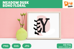 Meadow Dusk Boho Floral Monogram Product Image 1