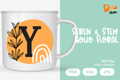 Seren &amp; Stem Boho Floral Monogram Product Image 1