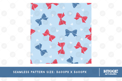 American 4th of July Patriotic Coquette Bow Seamless Pattern Product Image 2