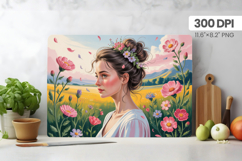 Afro Girl/Woman Melanin braided hair Cutting Board PNG Desig Product Image 1