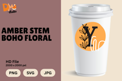 Amber Stem Boho Floral Monogram Product Image 1