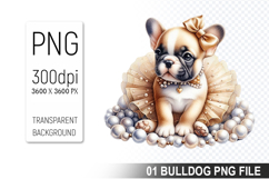 Cute French Bulldog Clipart PNG, Bulldog Graphic Design Product Image 1