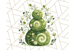 Patterned Snowman Silhouette PNG Clipart Product Image 3