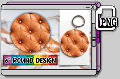 Puff Quilted Round Pattern Circle Sublimation Product Image 1