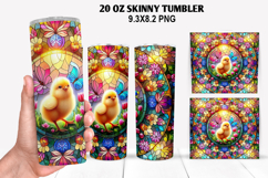 Skinny Tumbler 20oz Wrap Design, Easter Tumbler PNG Design Product Image 1