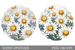 Flowers Wind Spinner. Daisy Wind Spinner Sublimation Product Image 1
