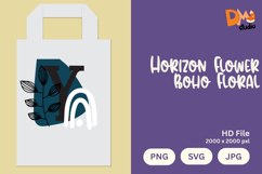 Horizon Flower Boho Floral Monogram Product Image 1