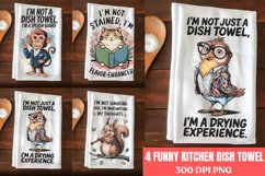 Funny Kitchen Dish Towel Sublimation PNG Product Image 1