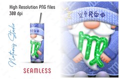 VIRGO. Zodiac Gnome - 20oz SKINNY TUMBLER. Product Image 2