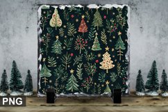 Christmas Tree Square Sublimation Slate Design Product Image 1