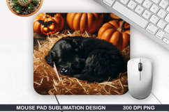 Halloween Dog Mouse Pad Sublimation, Halloween Mouse Pad PNG Product Image 1