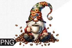 Coffee Gnome Sublimation - Clipart PNG Design Product Image 1