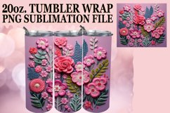 Playful 3D Floral Tumbler Wrap Delight Product Image 1