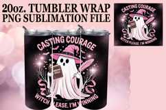 Sublimation Wonders 20oz tumbler wrap, Ghost Cancer Product Image 1