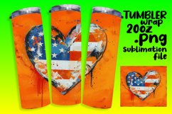 American Flag Watercolor Wrap for Tumblers Product Image 1