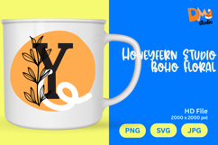 Honeyfern Studio Boho Floral Monogram Product Image 1