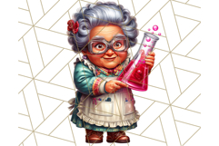 Wild Grandma Clipart PNGs, Funny Quirky Old Ladies Product Image 3