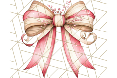 Muted Cozy Christmas Bows PNG Clipart, Winter Holiday Png Product Image 3