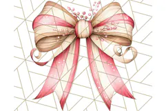 Muted Cozy Christmas Bows PNG Clipart, Winter Holiday Png Product Image 3