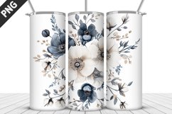 Flowers Tumbler Wrap | Sublimation Design | Tumbler PNG Product Image 1